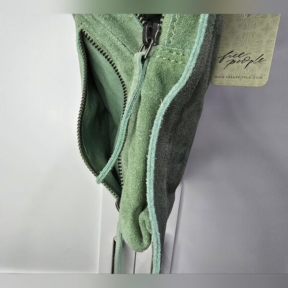 NWT Free People Suede Crossbody Satchel – Sea Serpent - Picture 7 of 12